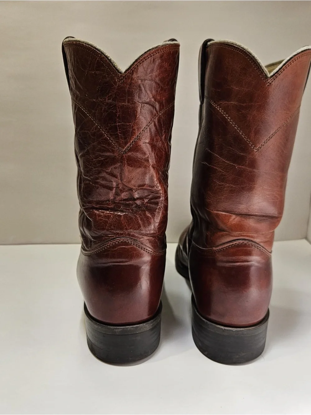 Vintage Justin 3512 Redwood Cowboy Boots 12EE USA Made Western Mens